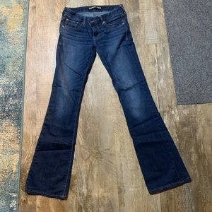 Express low rise boot cut jeans